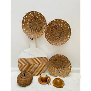 Vintage - 3 Indonesian Wicker Baskets